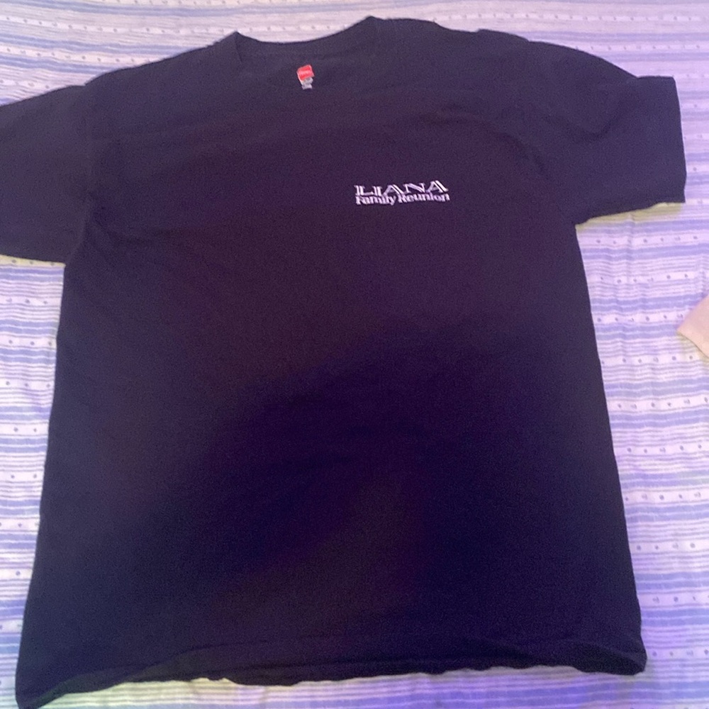 Men’s Size Large Liana Family Reunion 2016 Black Short Sleeve Tee